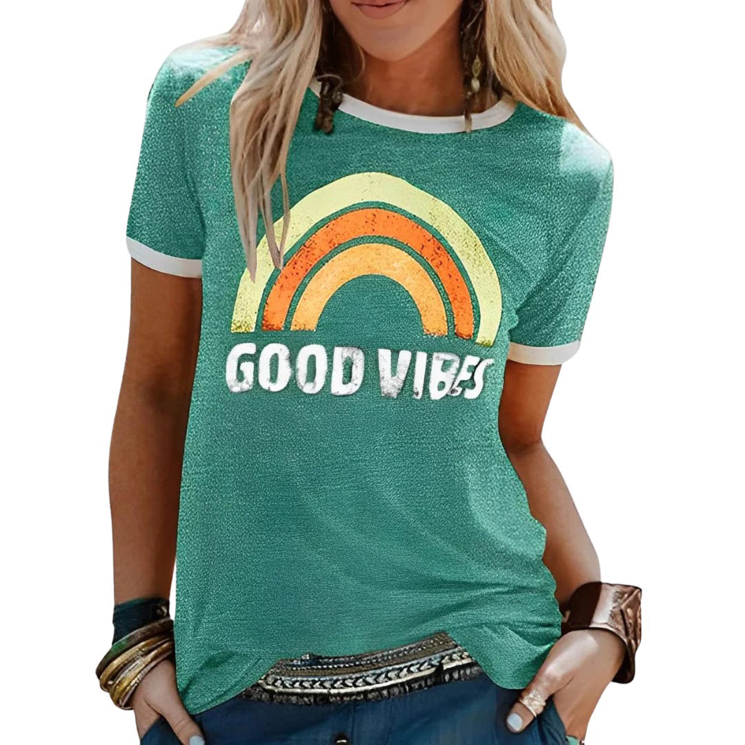 Variant image for Women's Polyester Casual Shirt Rainbow Print-29