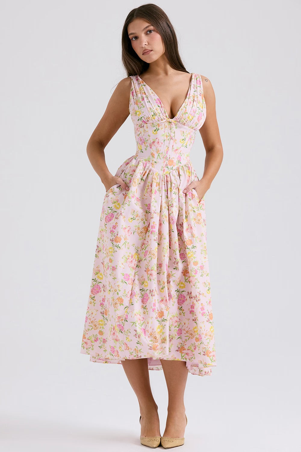 Women's Cotton Summer Dress Elegant Style-2