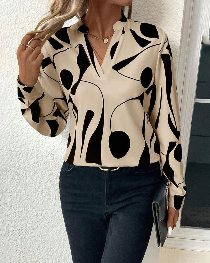 Women's Blouse Velor Elegant Everyday Wear-4
