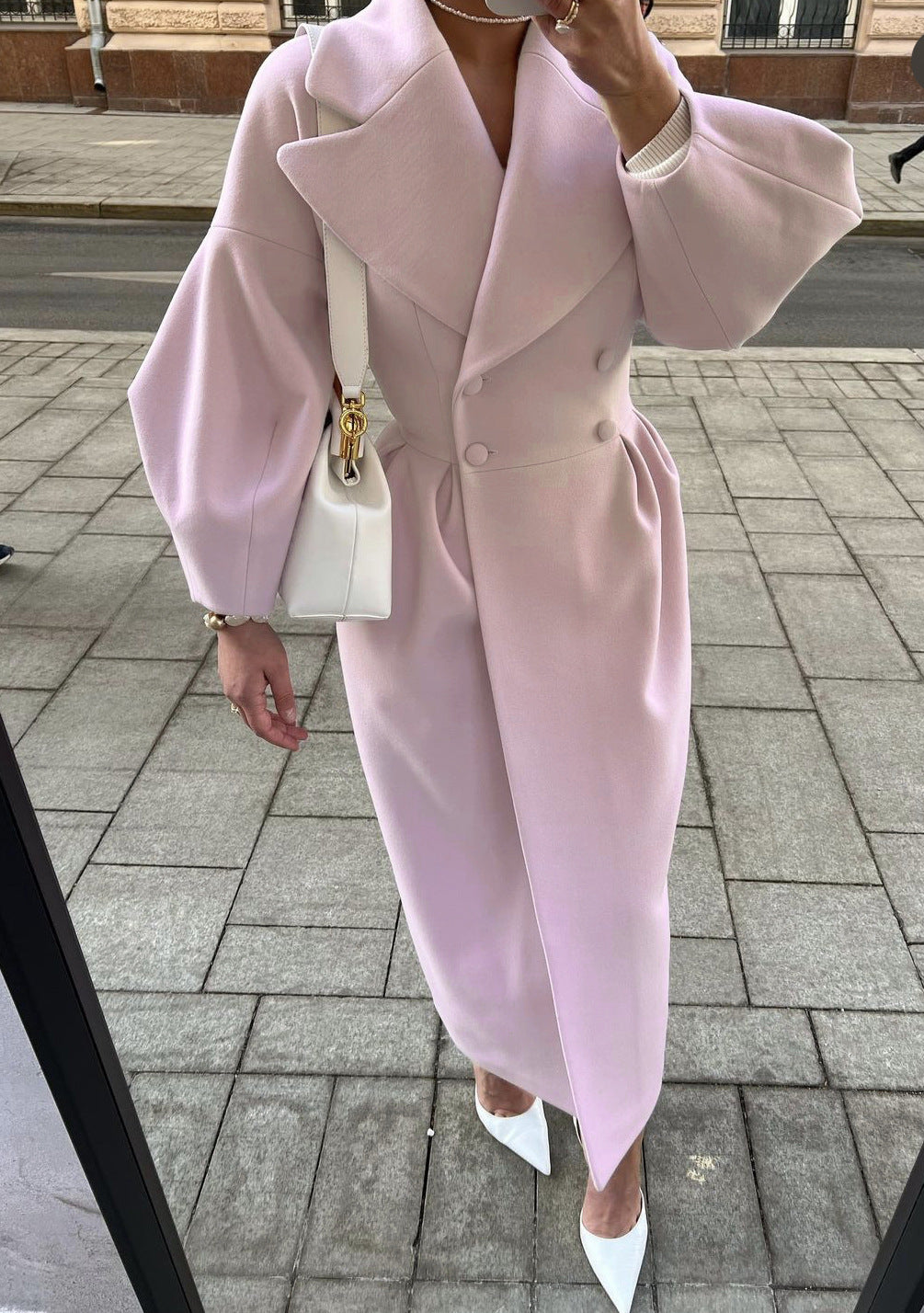 Women's Wool Coat Long Winter Coat-6