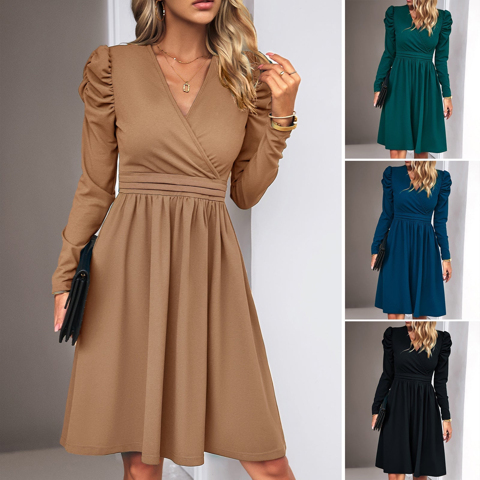 Women's Lightweight Flowy Midi Dress-5