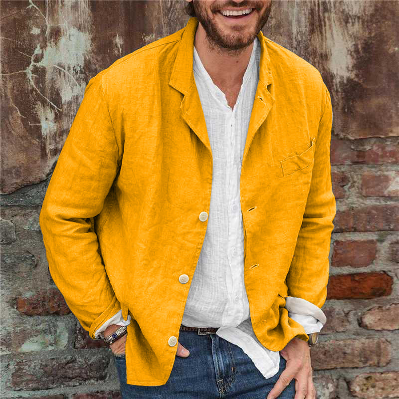 Variant image for Men's Linen Blazer Jacket Casual Stylish-25