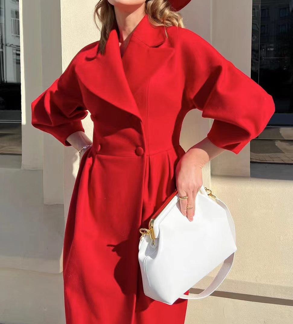 Variant image for Women's Wool Coat Long Winter Coat-11