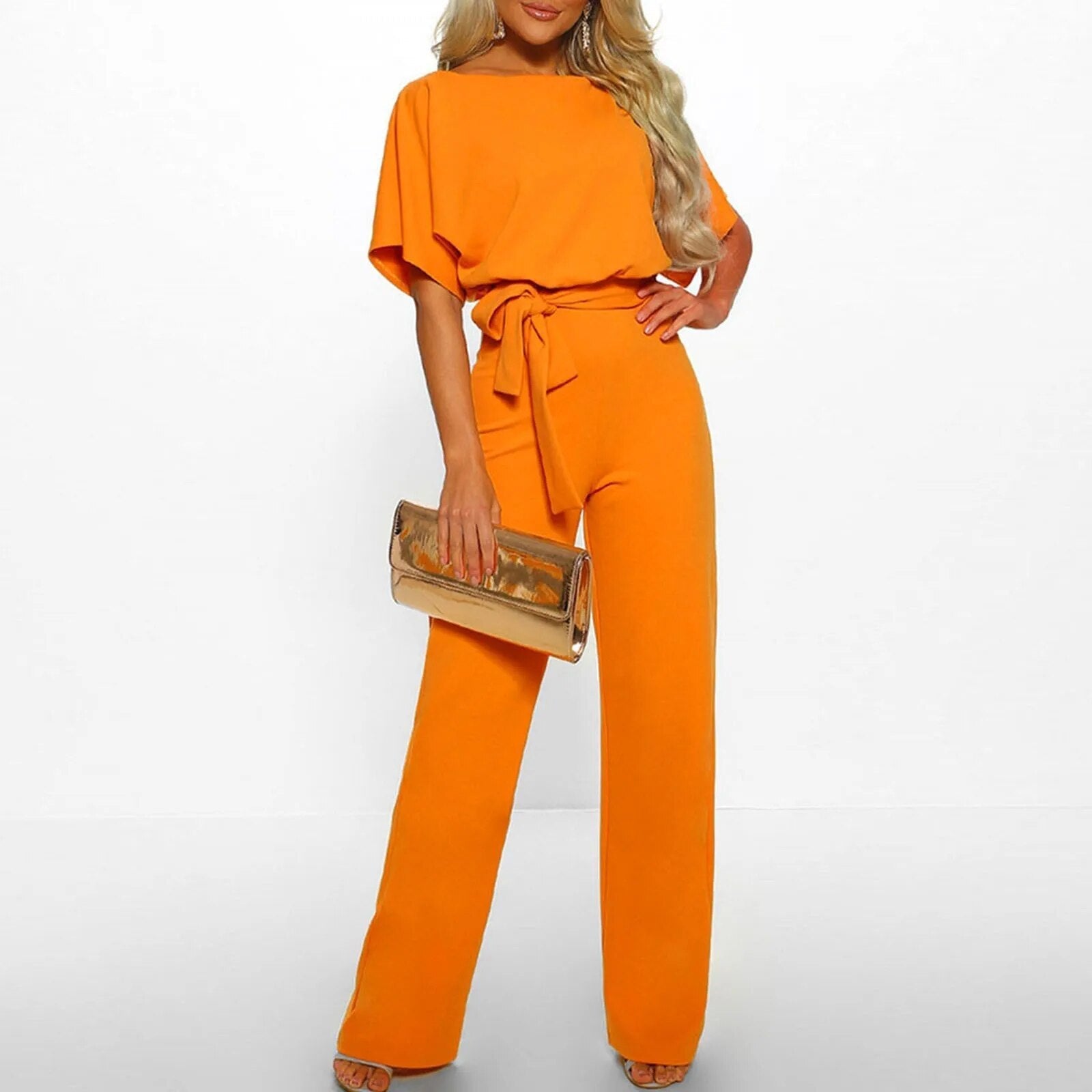 Variant image for Women's Jumpsuit Soft Fabric with Waistband-11