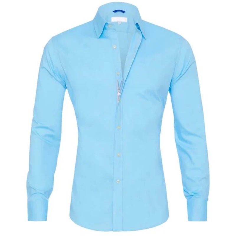 Variant image for Men's Blouse Wrinkle-Free Zippered Design-15