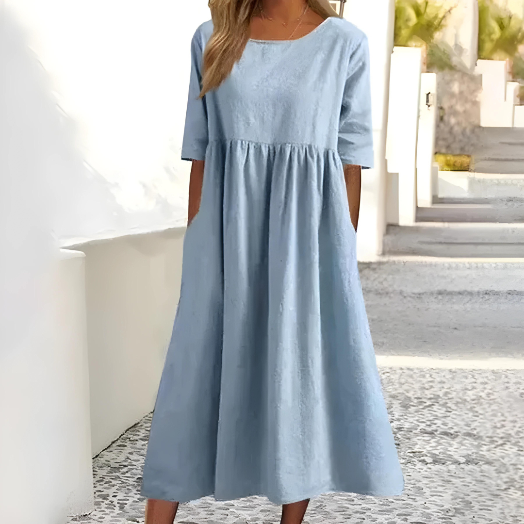 Variant image for Astrid | Women's White Summer Dress-49