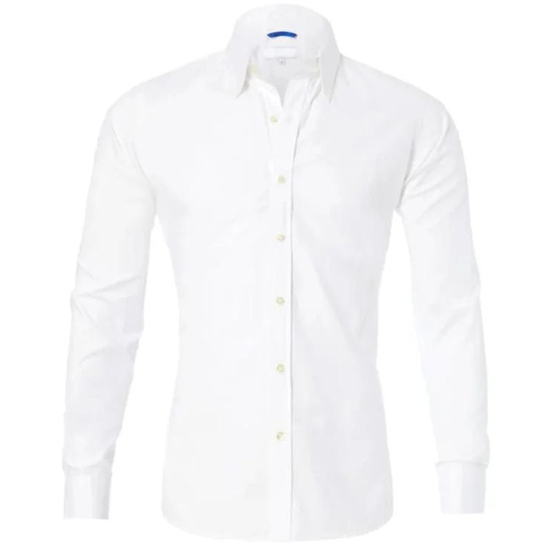 Men's Blouse Wrinkle-Free Zippered Design-6