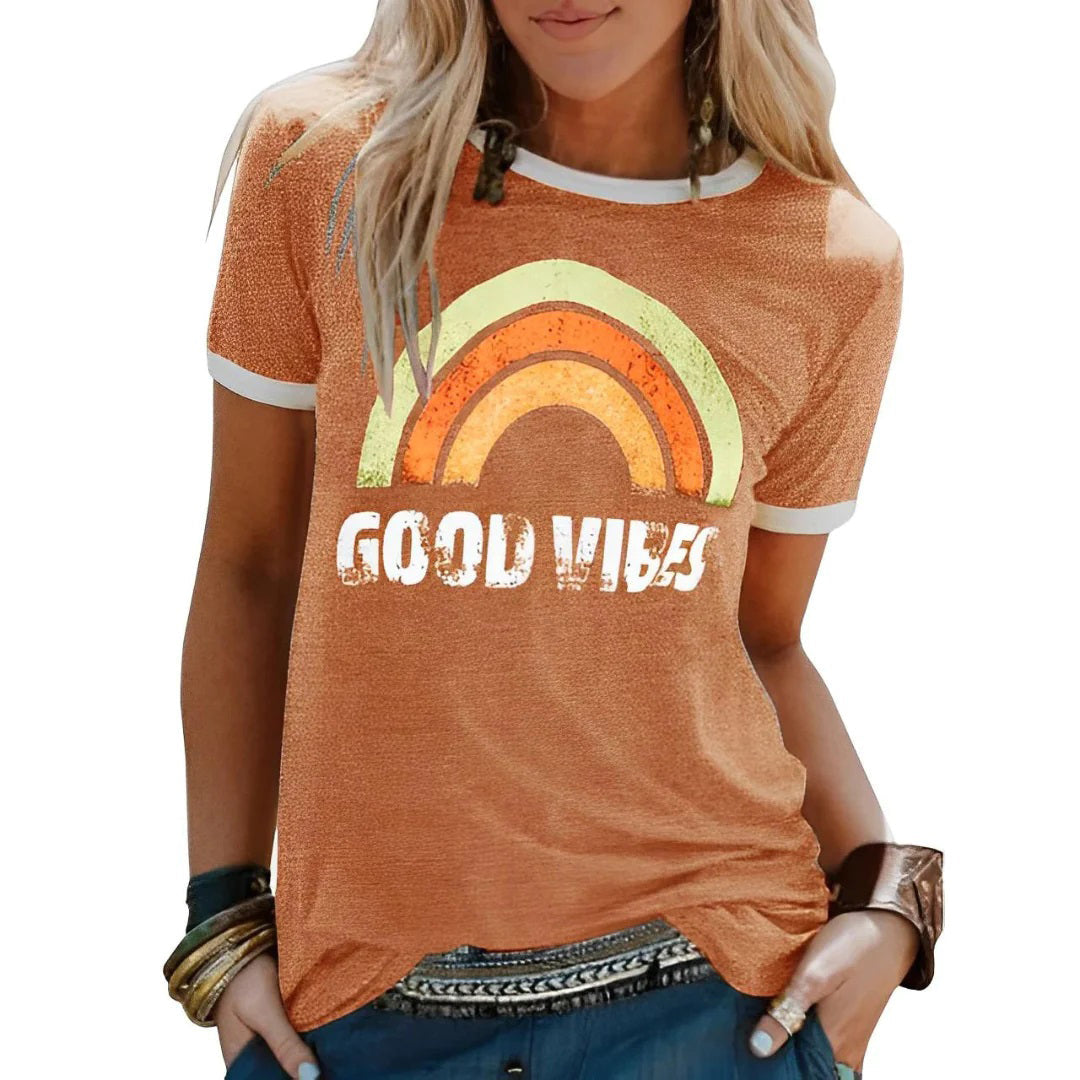Variant image for Women's Polyester Casual Shirt Rainbow Print-15