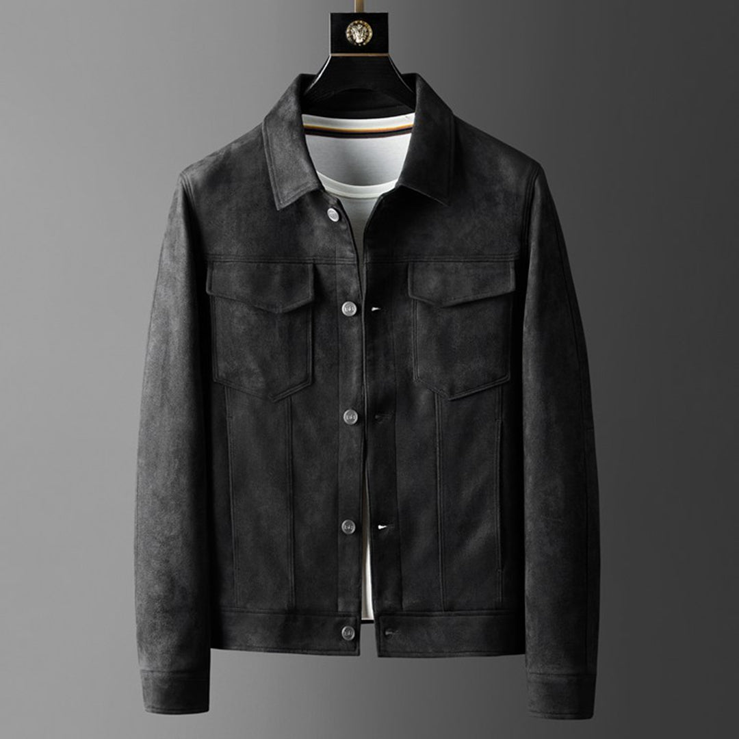Variant image for Men's Jacket Suede Polyester Thermal Lined-13
