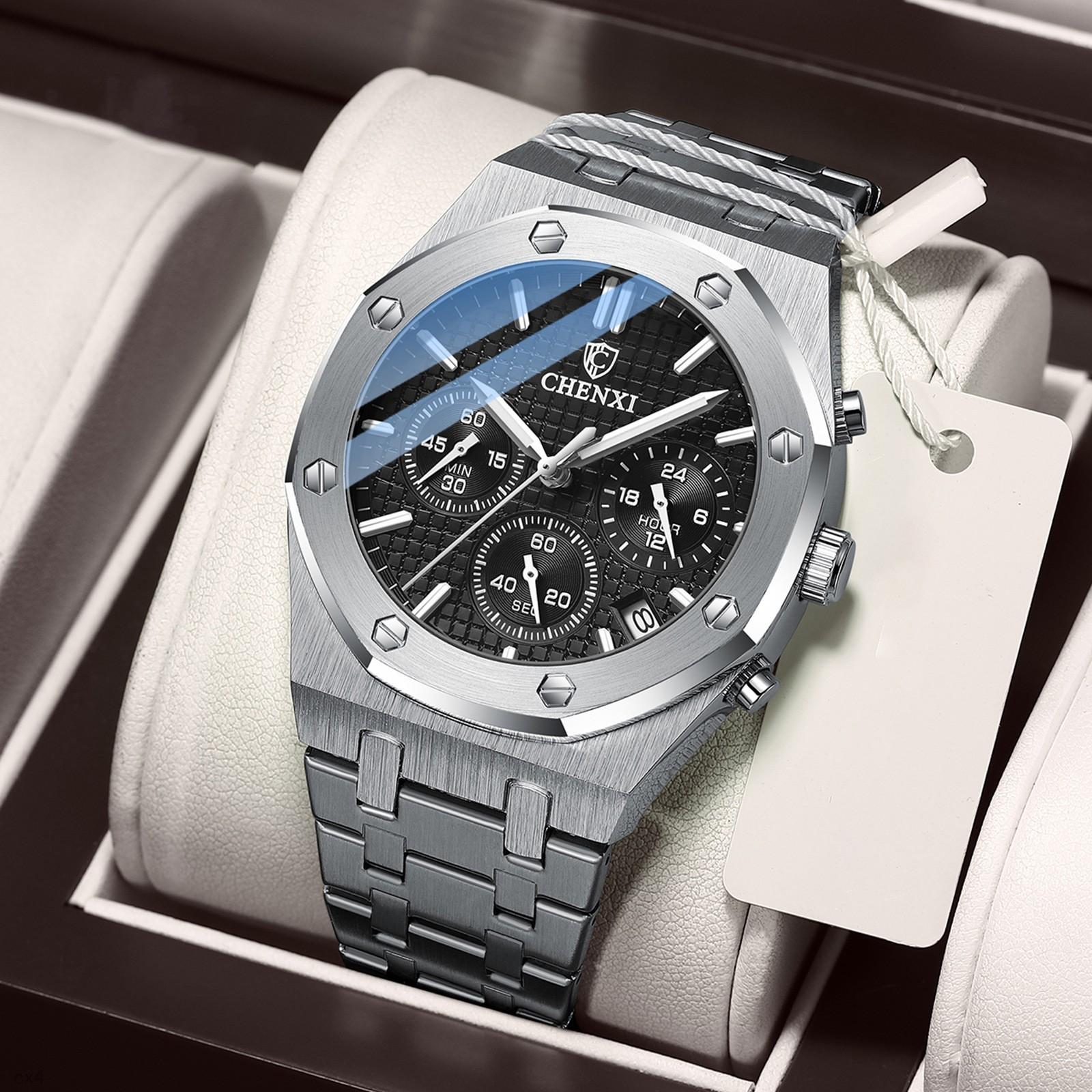 Men's Leather Watch Slim Design-5