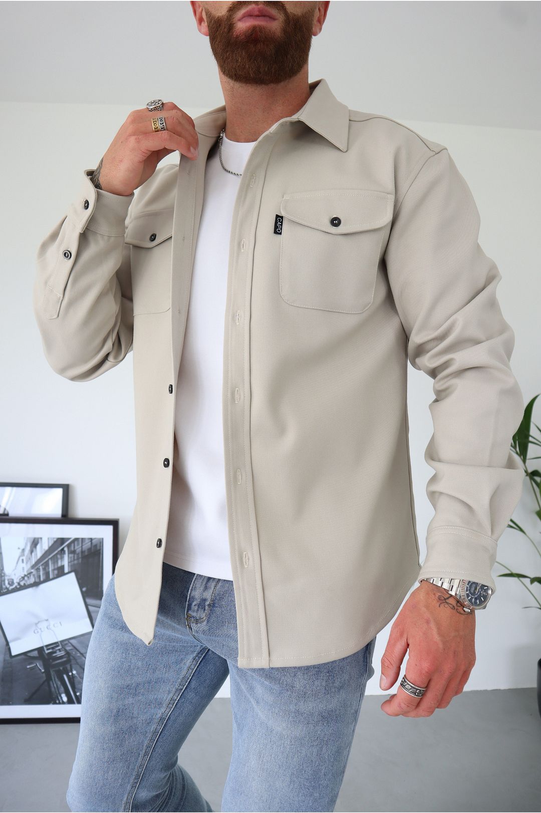 Men's Casual Shirt Cotton Relaxed Fit-1
