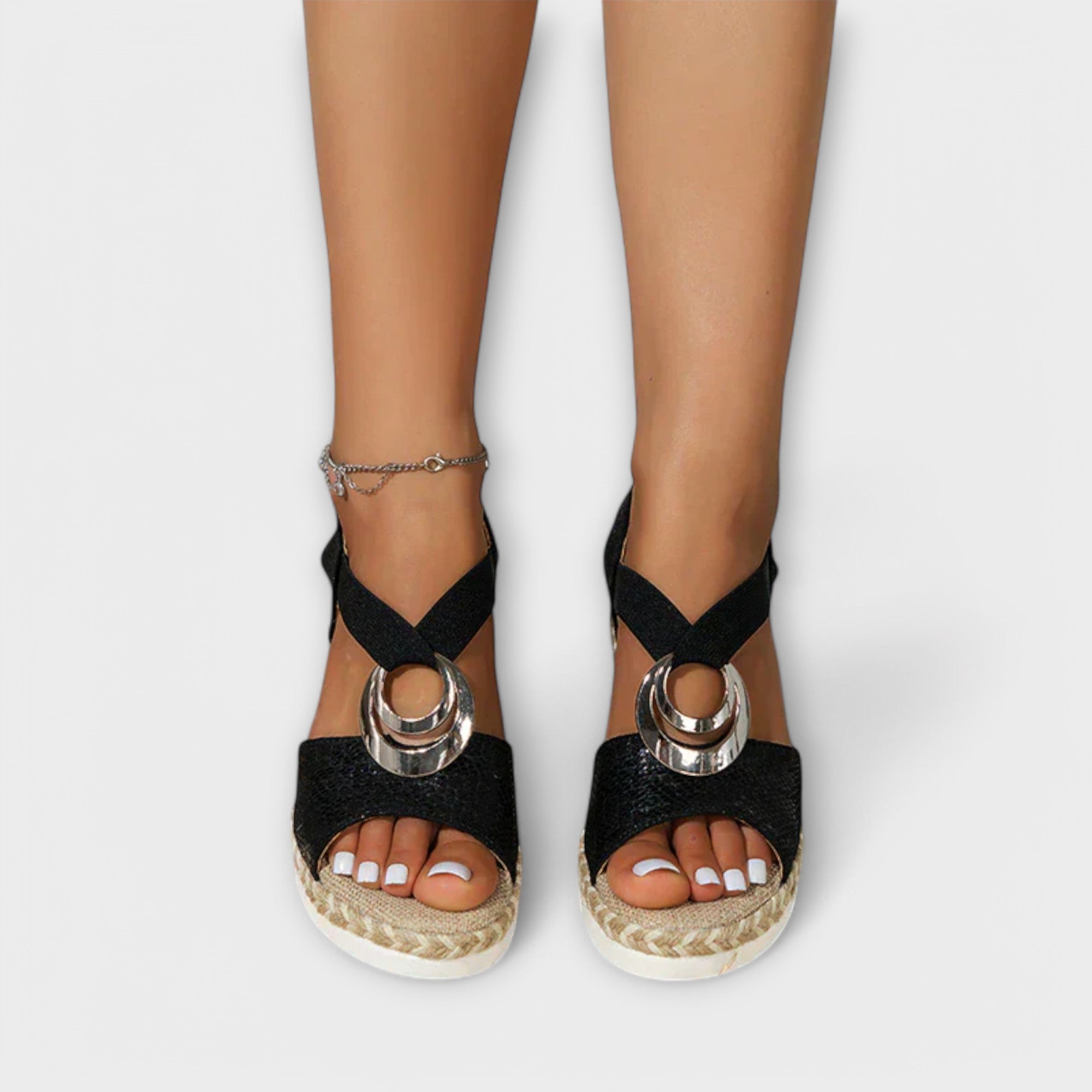 Women's Leather Leisure Sandals-3
