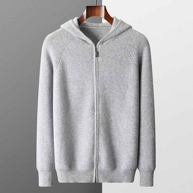 Women's Cashmere Cardigan Long Sleeve Black-1
