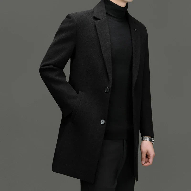 Women's Wool 3/4 Coat for Winter-5