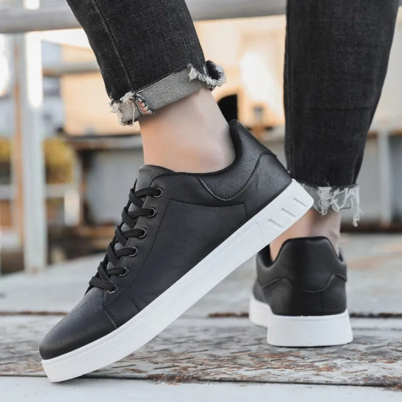 Men's Trainers Leather Casual Sneakers-5