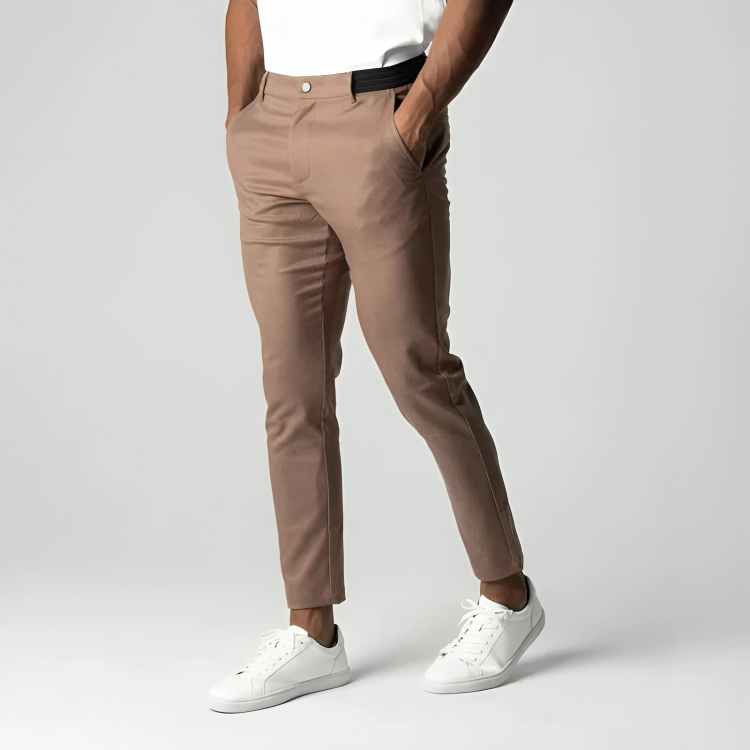 Men's Chino Pants Stretch Fabric Khaki-2