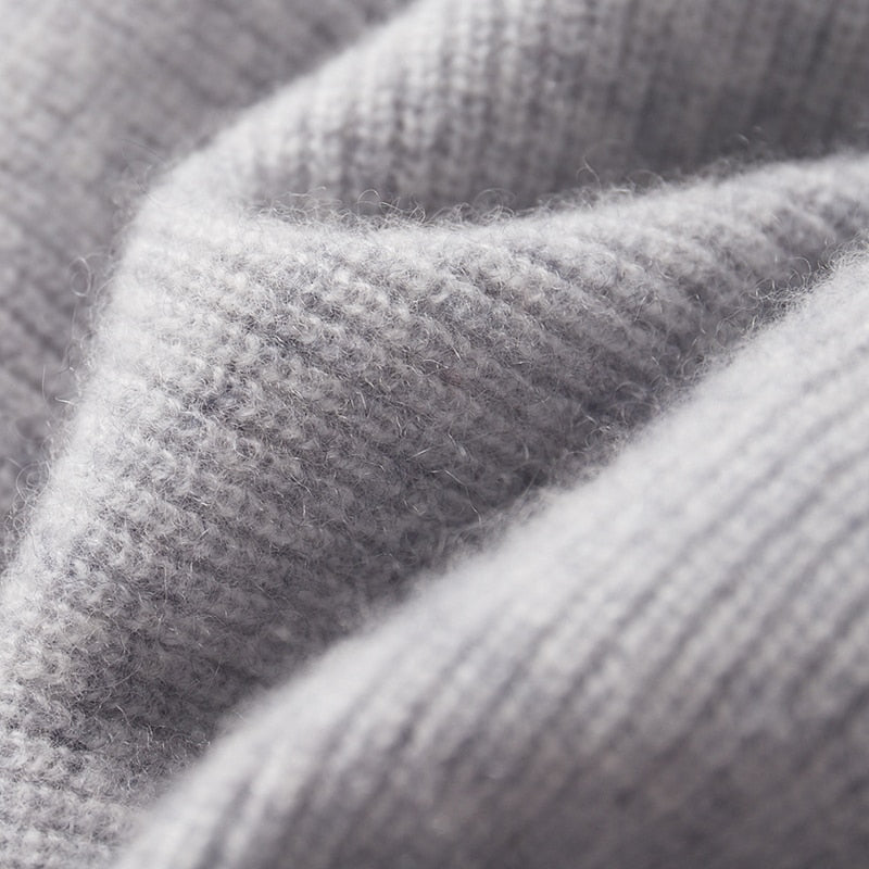 Women's Cashmere Cardigan Long Sleeve Black-3