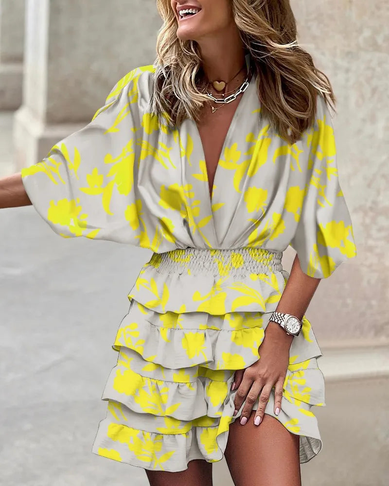 Women's Mini Dress Printed Cotton-1
