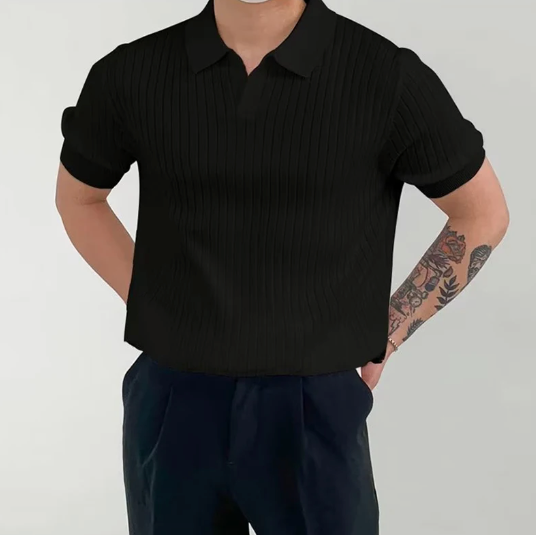 Variant image for Men's Polo Shirt Ribbed Cotton-2