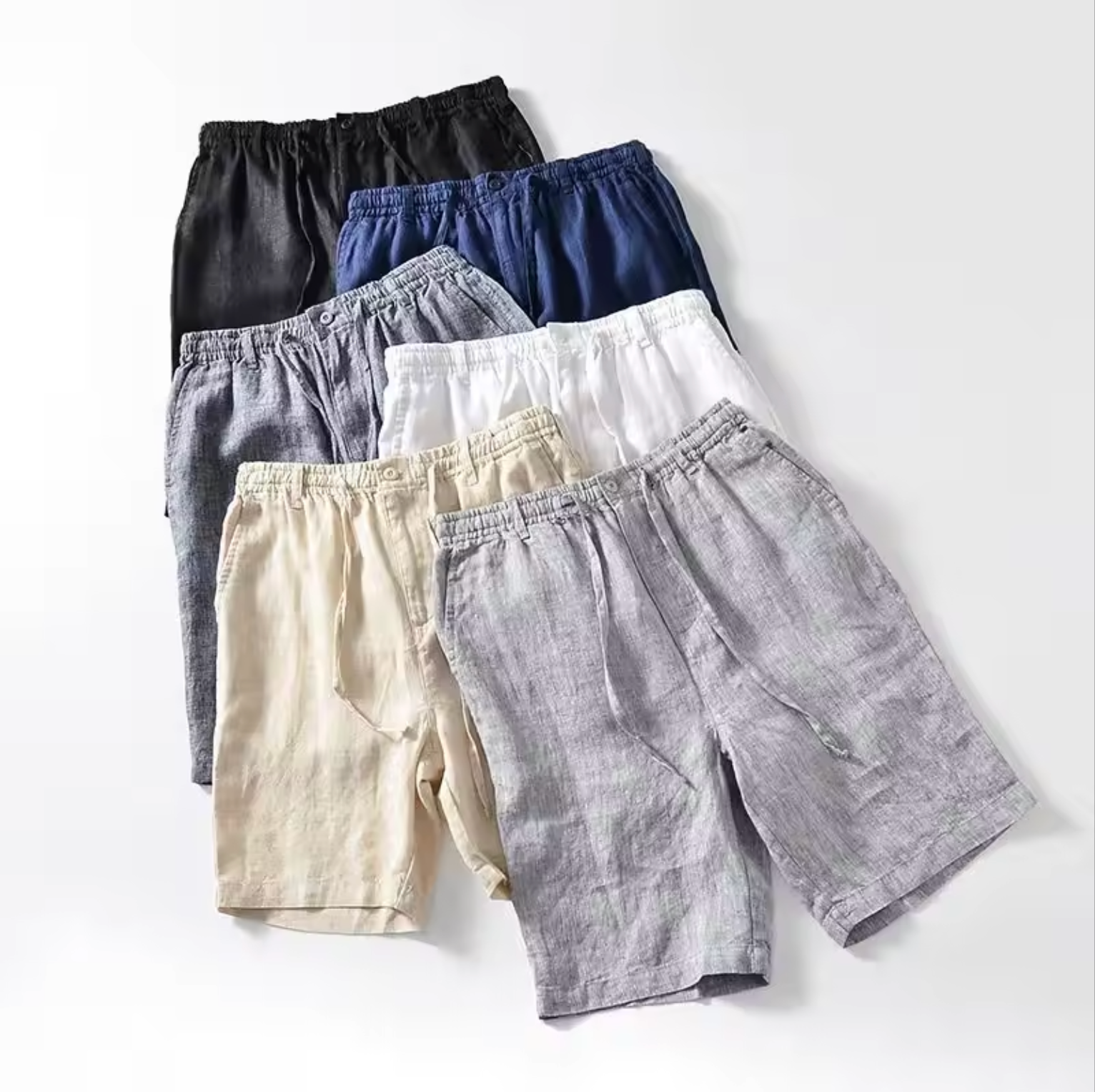 Men's Linen Shorts Comfortable-2