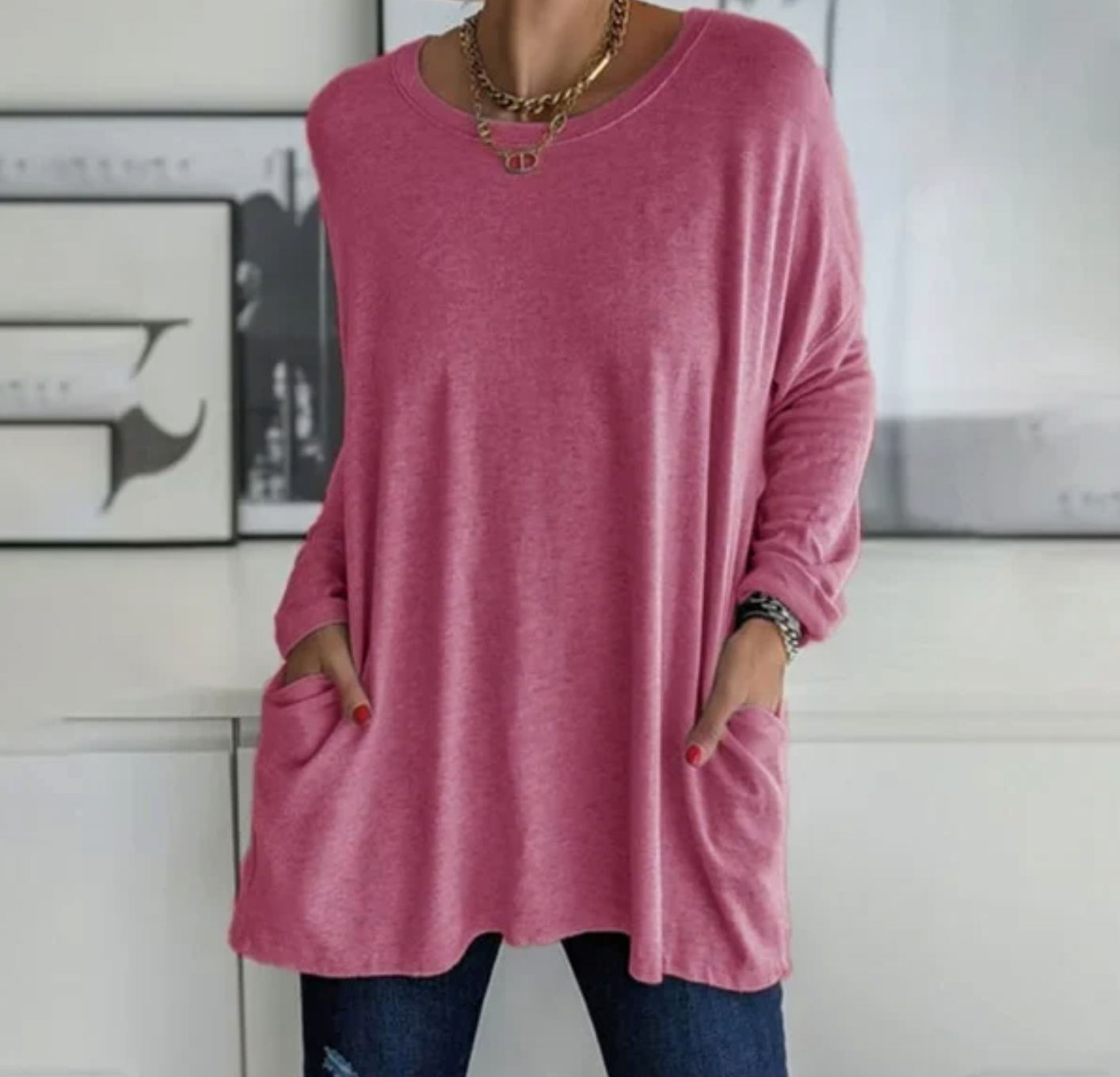 Variant image for Women's Long-Sleeved Top Cotton-49