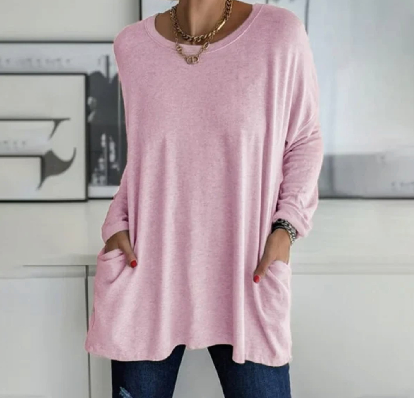 Variant image for Women's Long-Sleeved Top Cotton-33