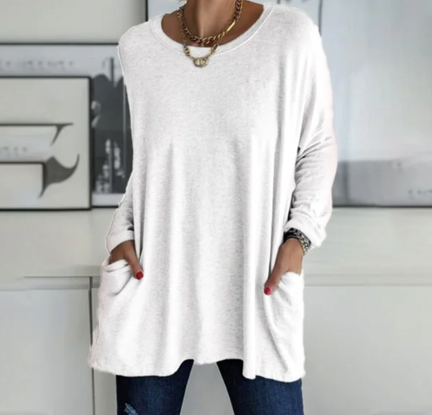 Variant image for Women's Long-Sleeved Top Cotton-41