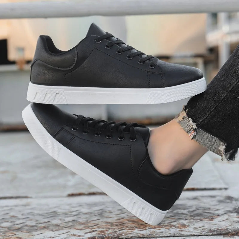 Men's Trainers Leather Casual Sneakers-4