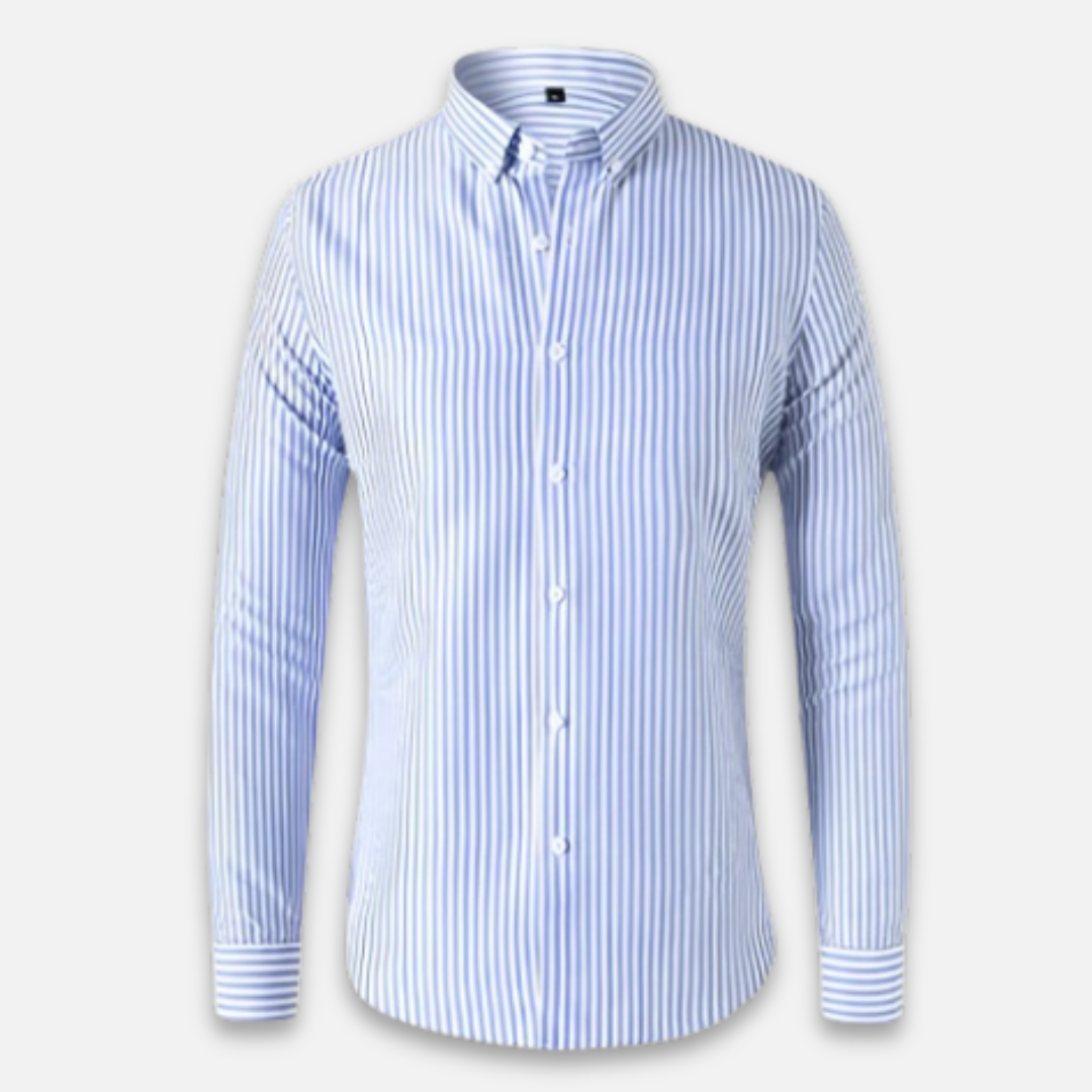 Men's Dress Shirt Striped Cotton-2