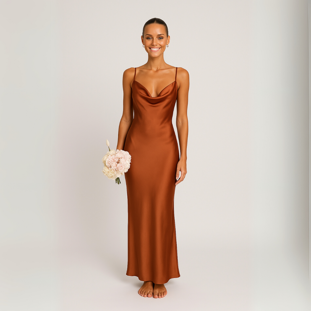 Women's Formal Satin Maxi Dress