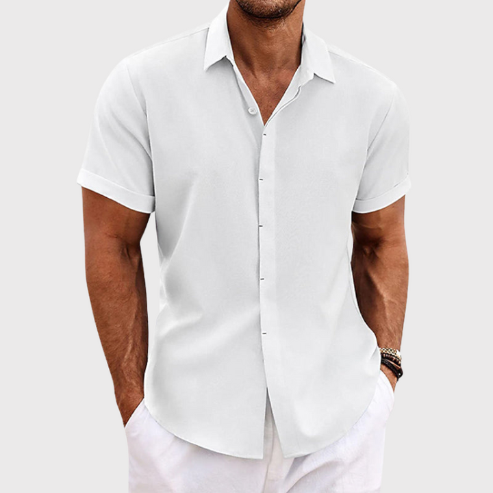 Oliver | Men's Short Sleeve Linen Shirt-1