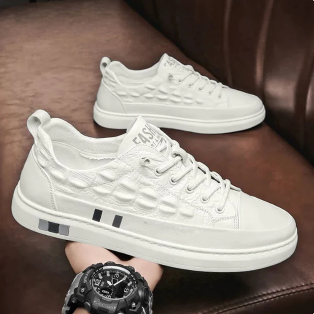 Men's PU Leather Sneakers Stylish Casual Trainers-2