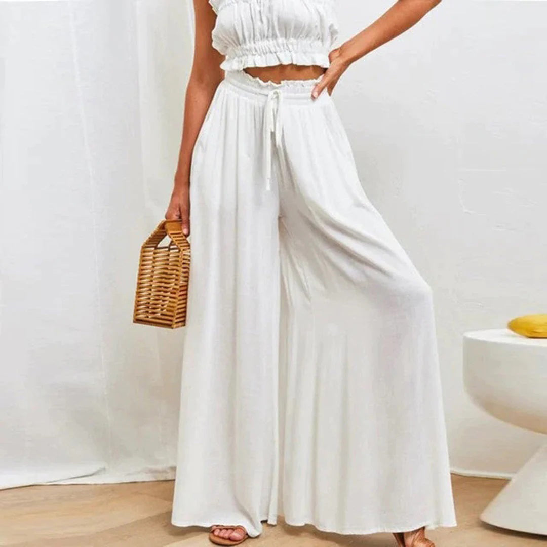 Women's Polyester Wide Leg Pants-1