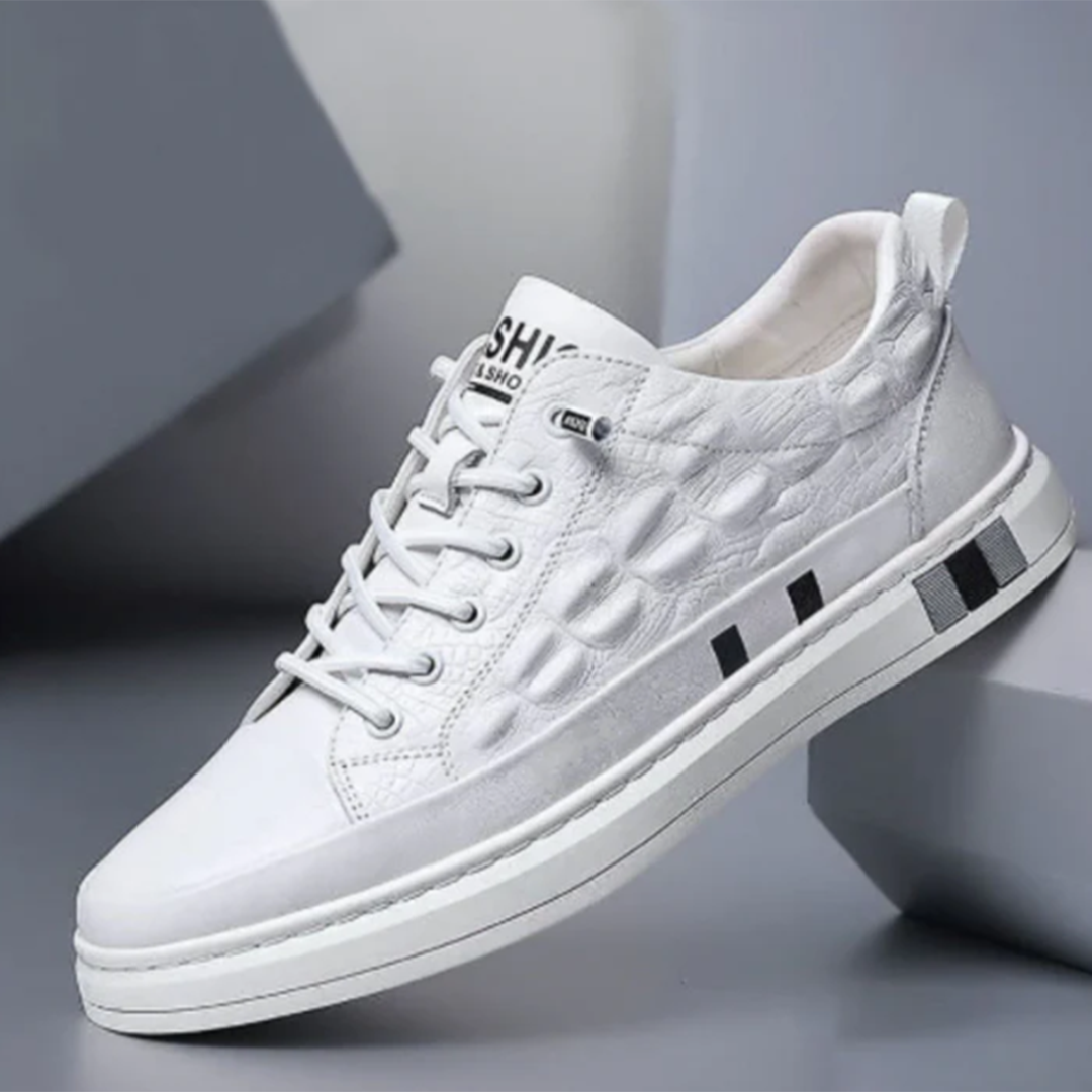 Men's PU Leather Sneakers Stylish Casual Trainers-1