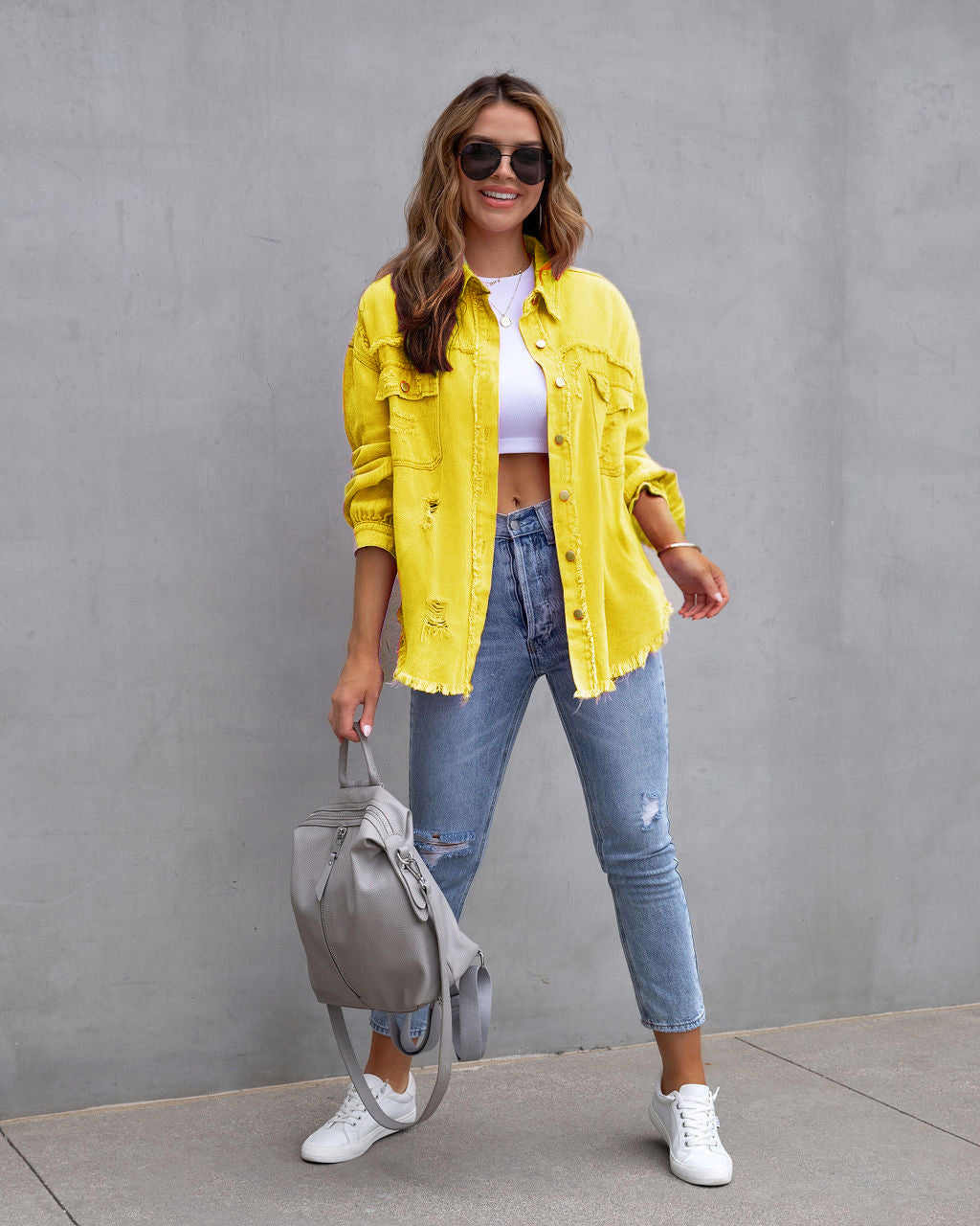 Nienke | Women's Tattered Denim Jacket-4