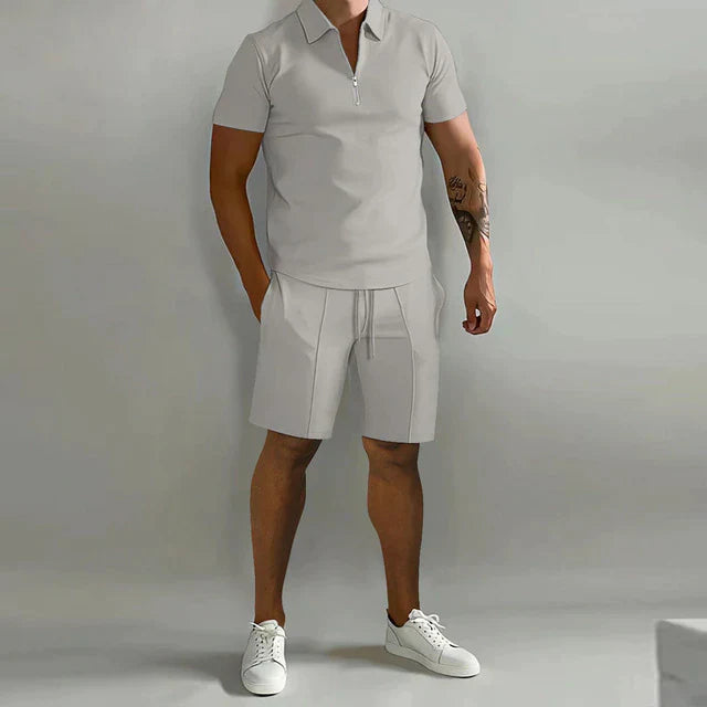 Men's Polo Shirts and Shorts Cotton Summer Set-2