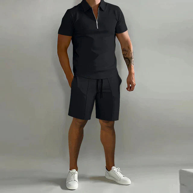 Men's Polo Shirts and Shorts Cotton Summer Set-1