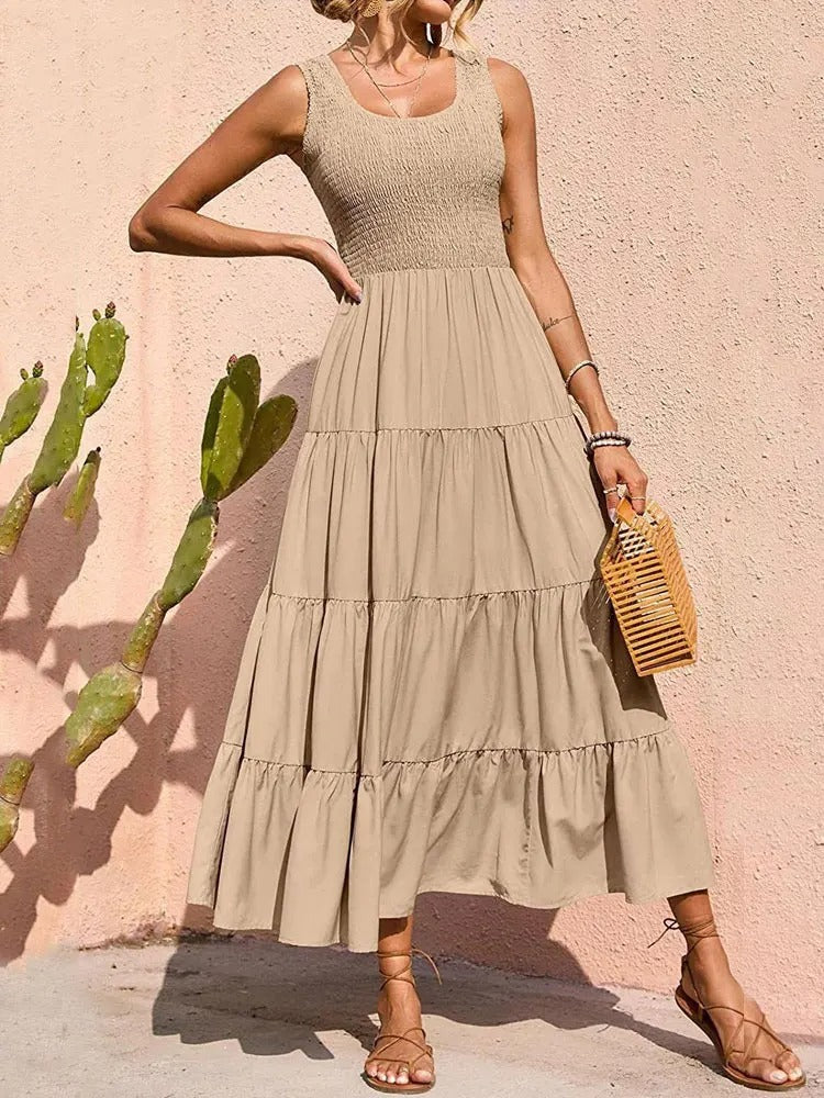 Women's Maxi Dress Polyester Summer Style-6