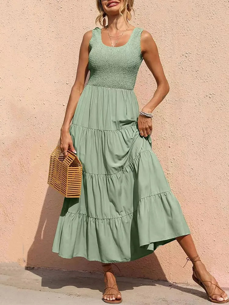 Women's Maxi Dress Polyester Summer Style-1