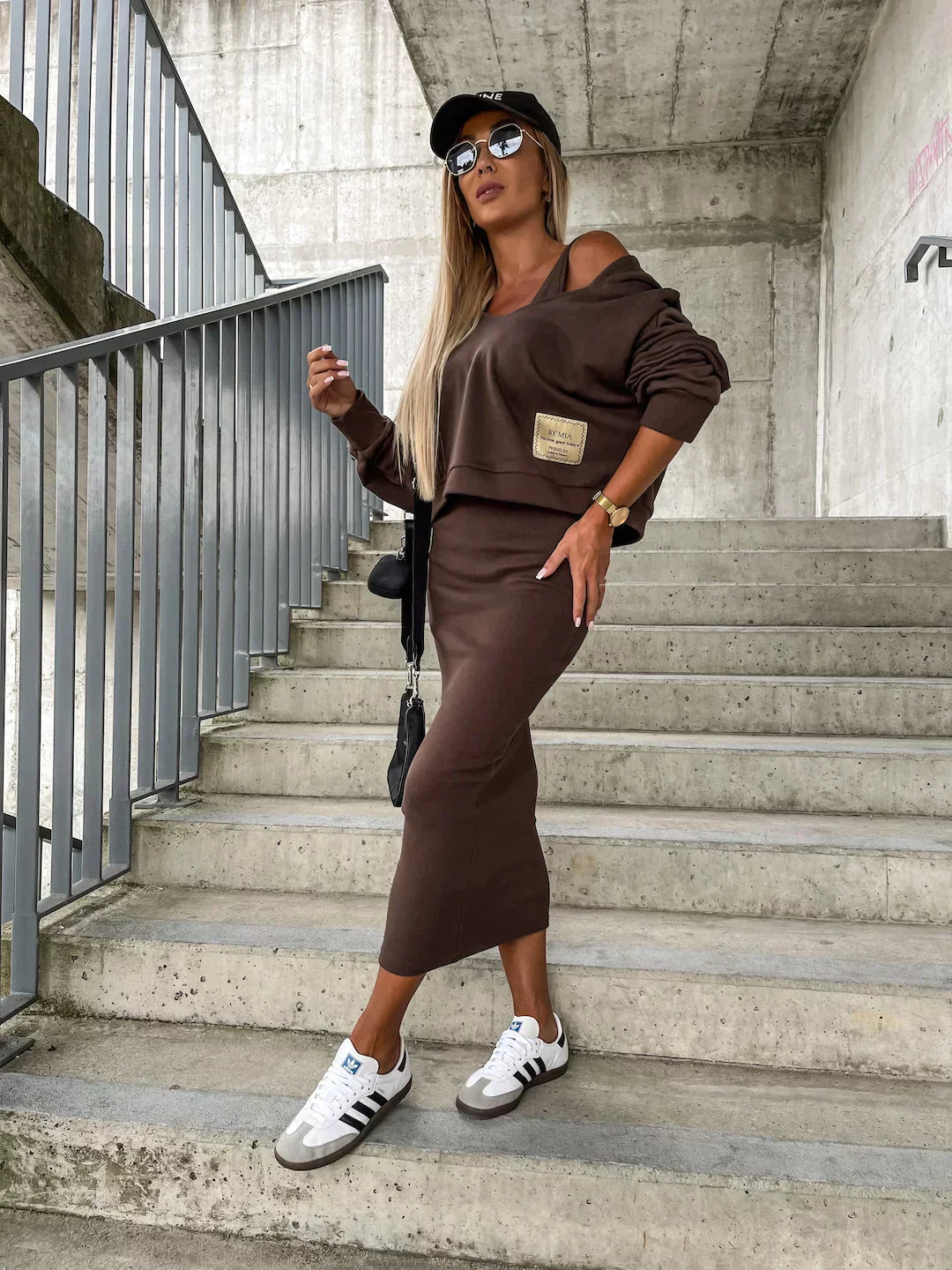 Variant image for Women's Cotton Dress and Cardigan Set-9