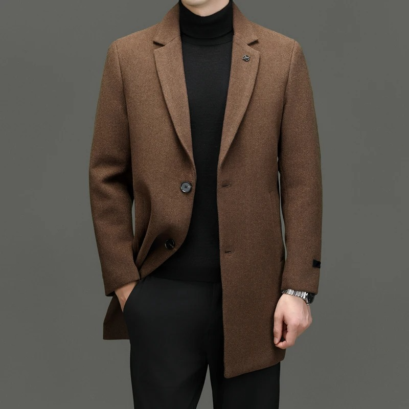 Women's Wool 3/4 Coat for Winter-1