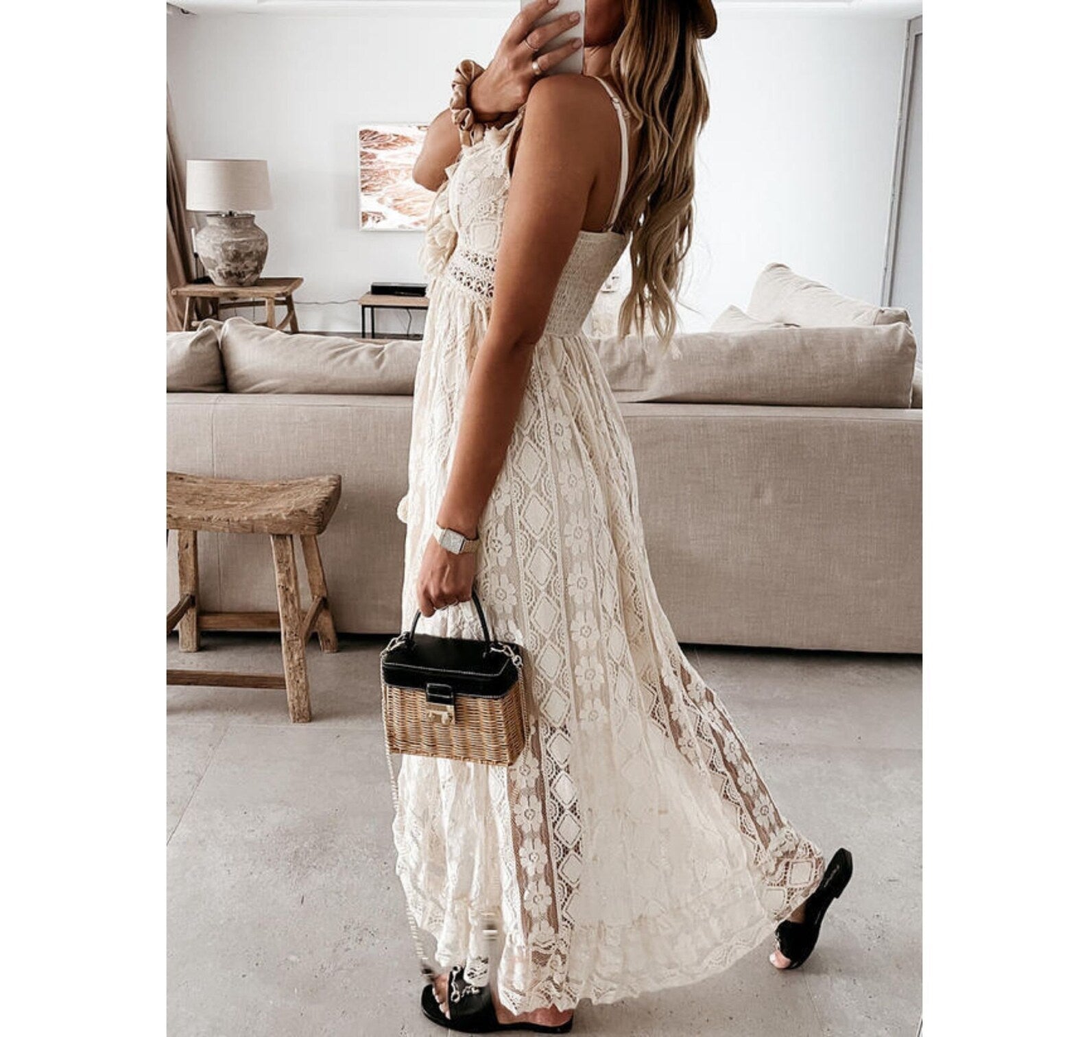 Women's Maxi Dress Lace Summer-2