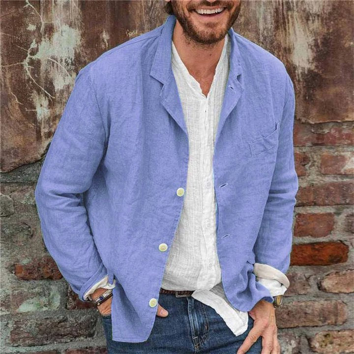 Variant image for Men's Linen Blazer Jacket Casual Stylish-16