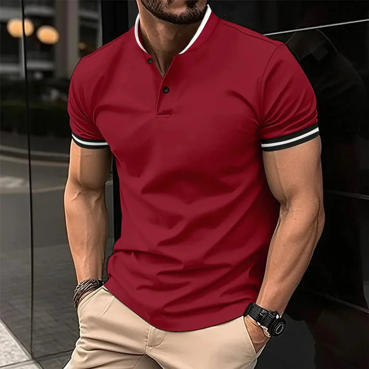 Men's Long Sleeve Polo Shirt | Stylish Comfort-2