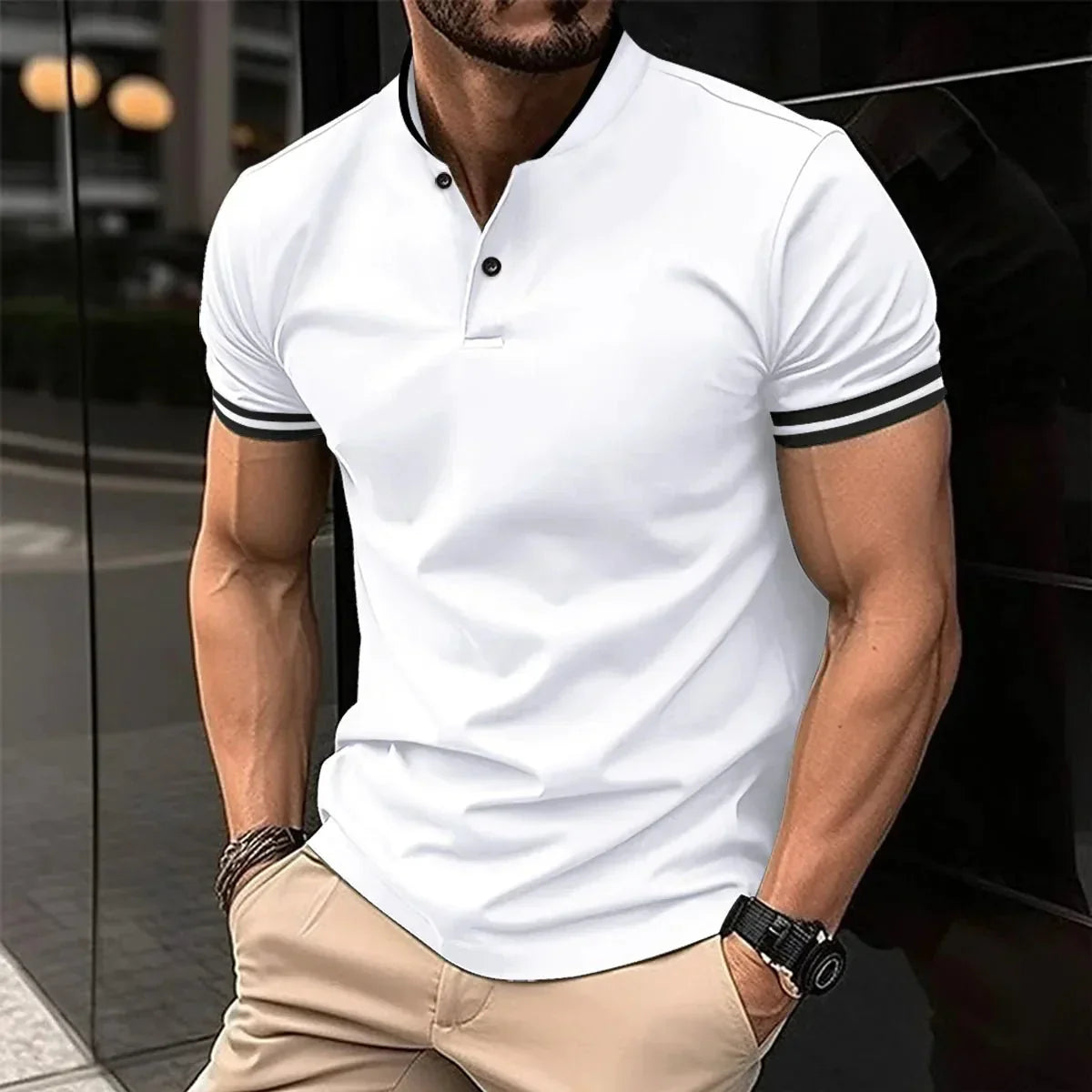 Men's Long Sleeve Polo Shirt | Stylish Comfort-1