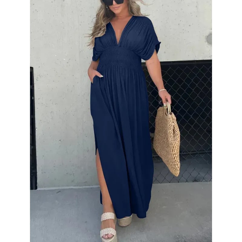 Variant image for Nienke | V-Neck Maxi Dress for Women-24