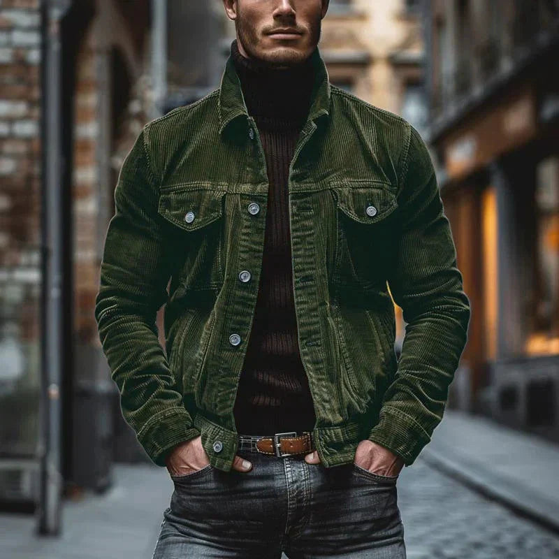 Variant image for Men's Corduroy Jacket Retro Style-19