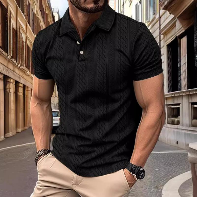 Variant image for Men's Polo Shirt Cotton Blend Jacquard Texture-7