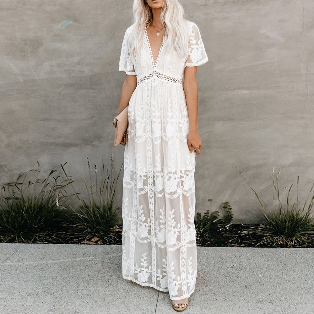 Women's Cotton Summer Dress Boho Style-3