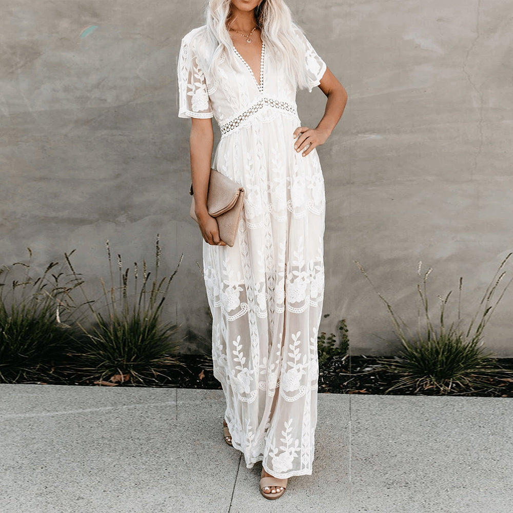 Women's Cotton Summer Dress Boho Style-1